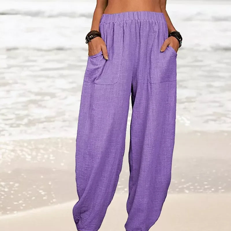 Coastal Breeze Relaxed Linen Pants