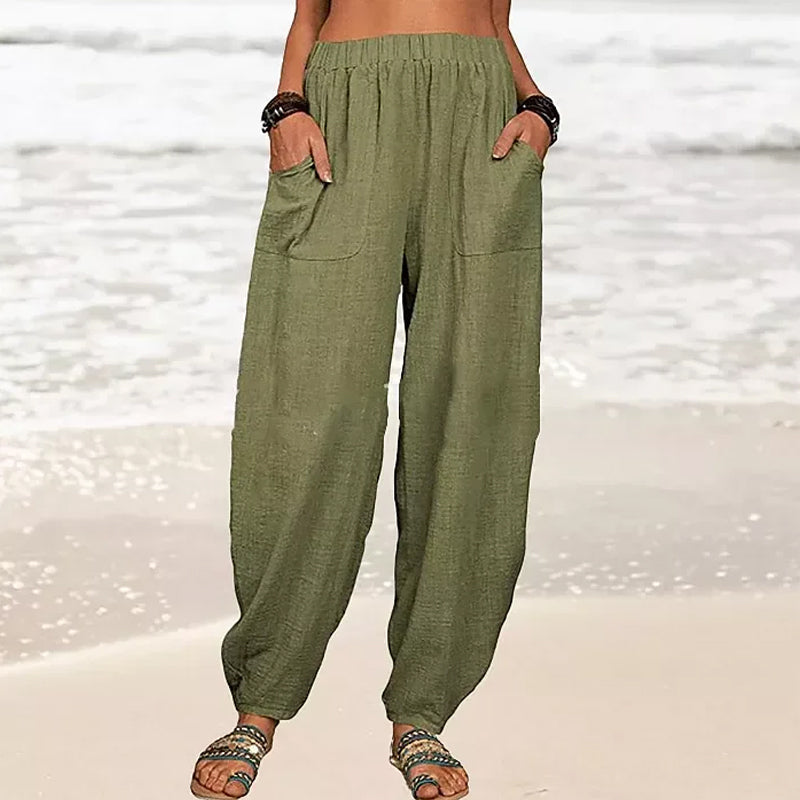 Coastal Breeze Relaxed Linen Pants