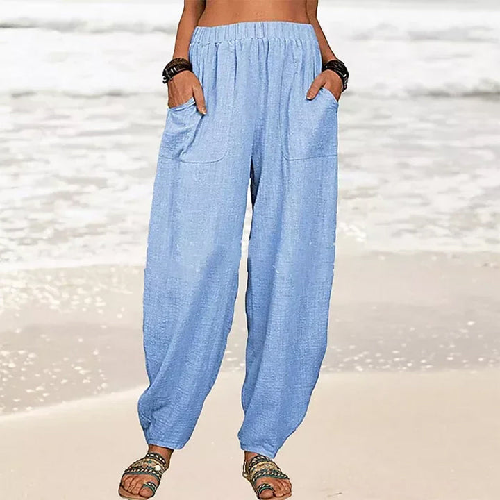 Coastal Breeze Relaxed Linen Pants