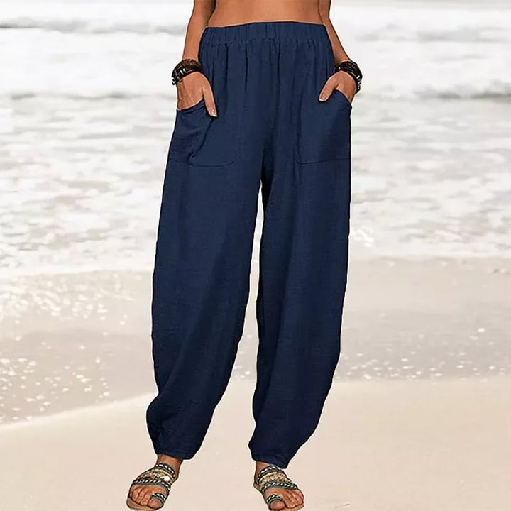Coastal Breeze Relaxed Linen Pants