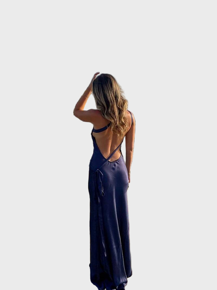 Sleek Backless Maxi Dress
