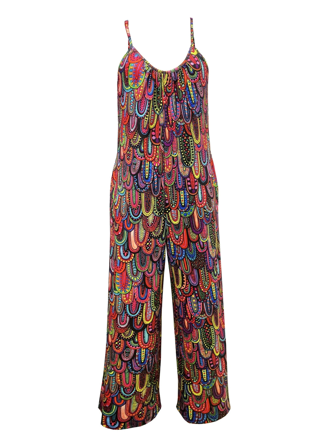 BohoVibe Multicolor Wide-Leg Jumpsuit