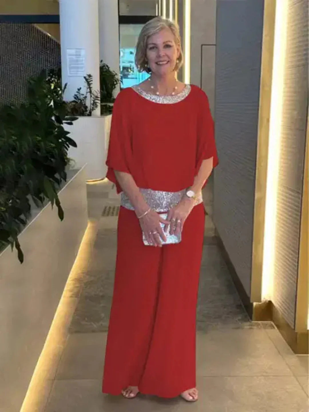 Radiant Grace Evening Jumpsuit
