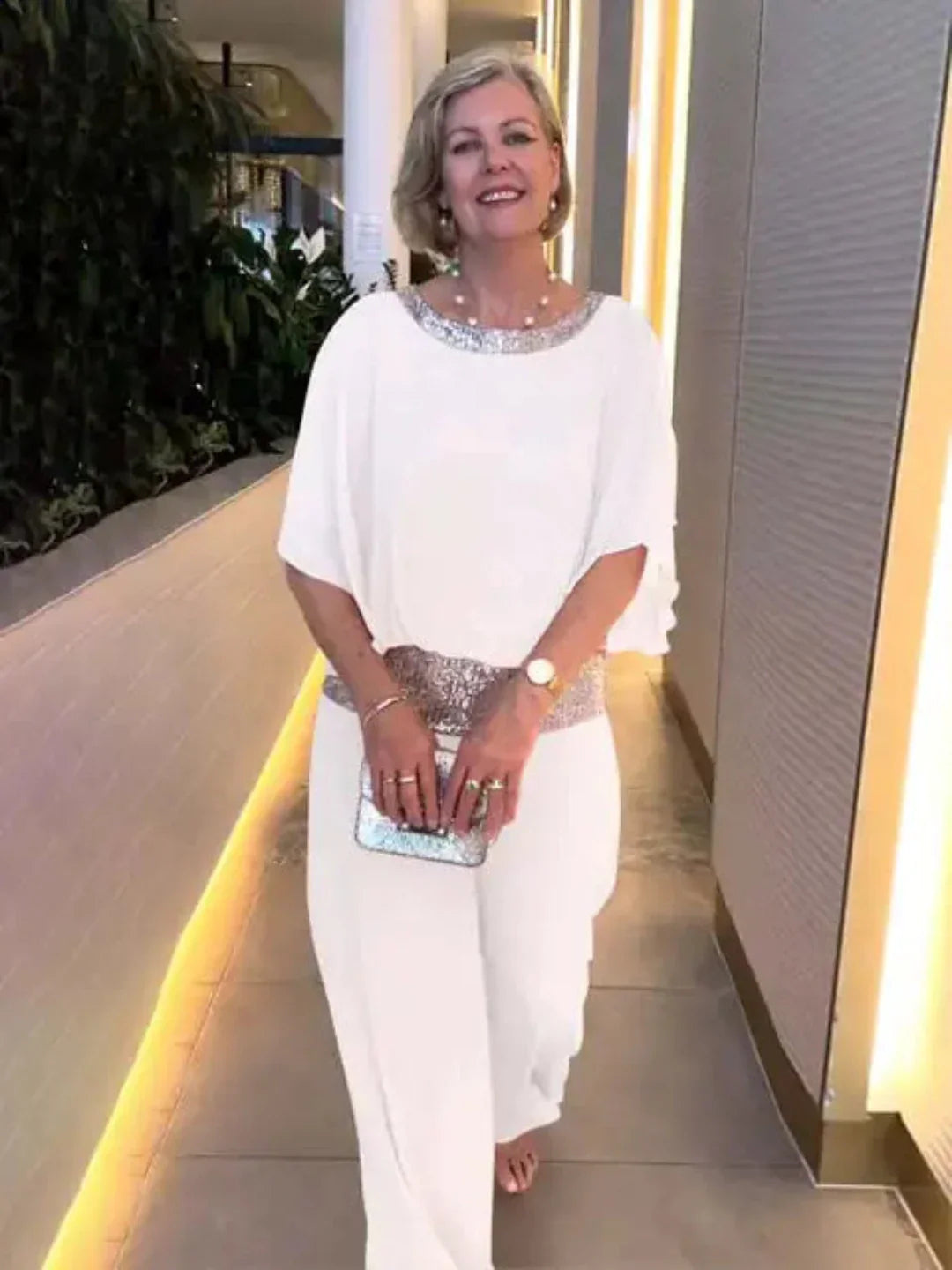 Radiant Grace Evening Jumpsuit