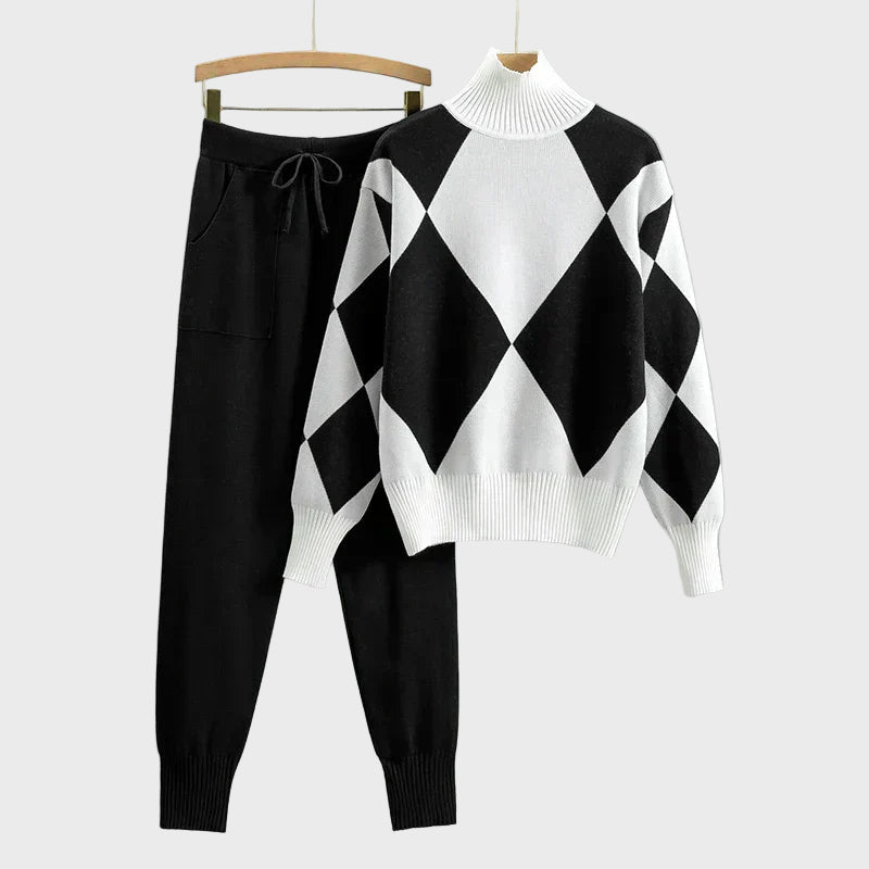 Argyle Knit Lounge Set