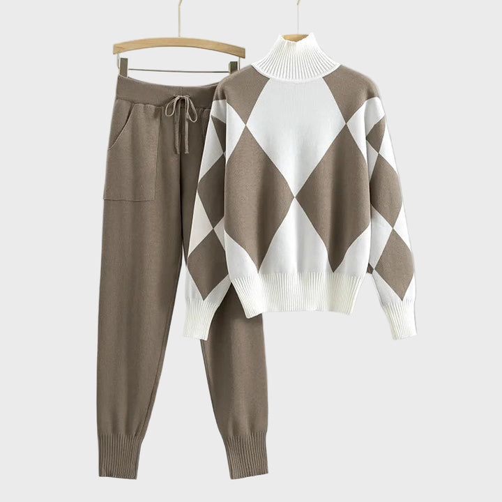 Argyle Knit Lounge Set
