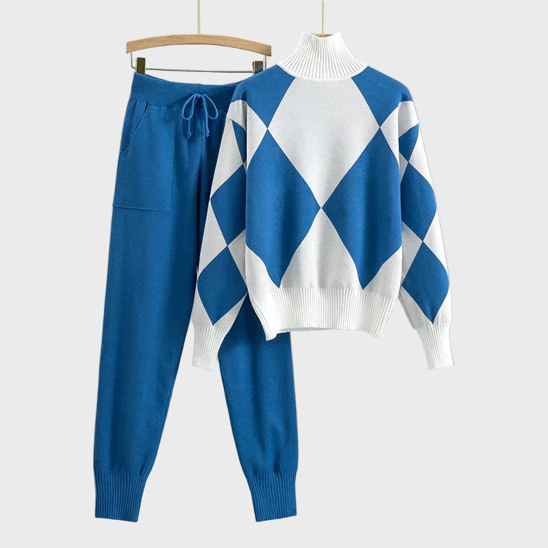 Argyle Knit Lounge Set