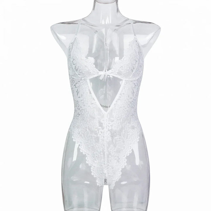 Eternal Bloom White Lace Bodysuit