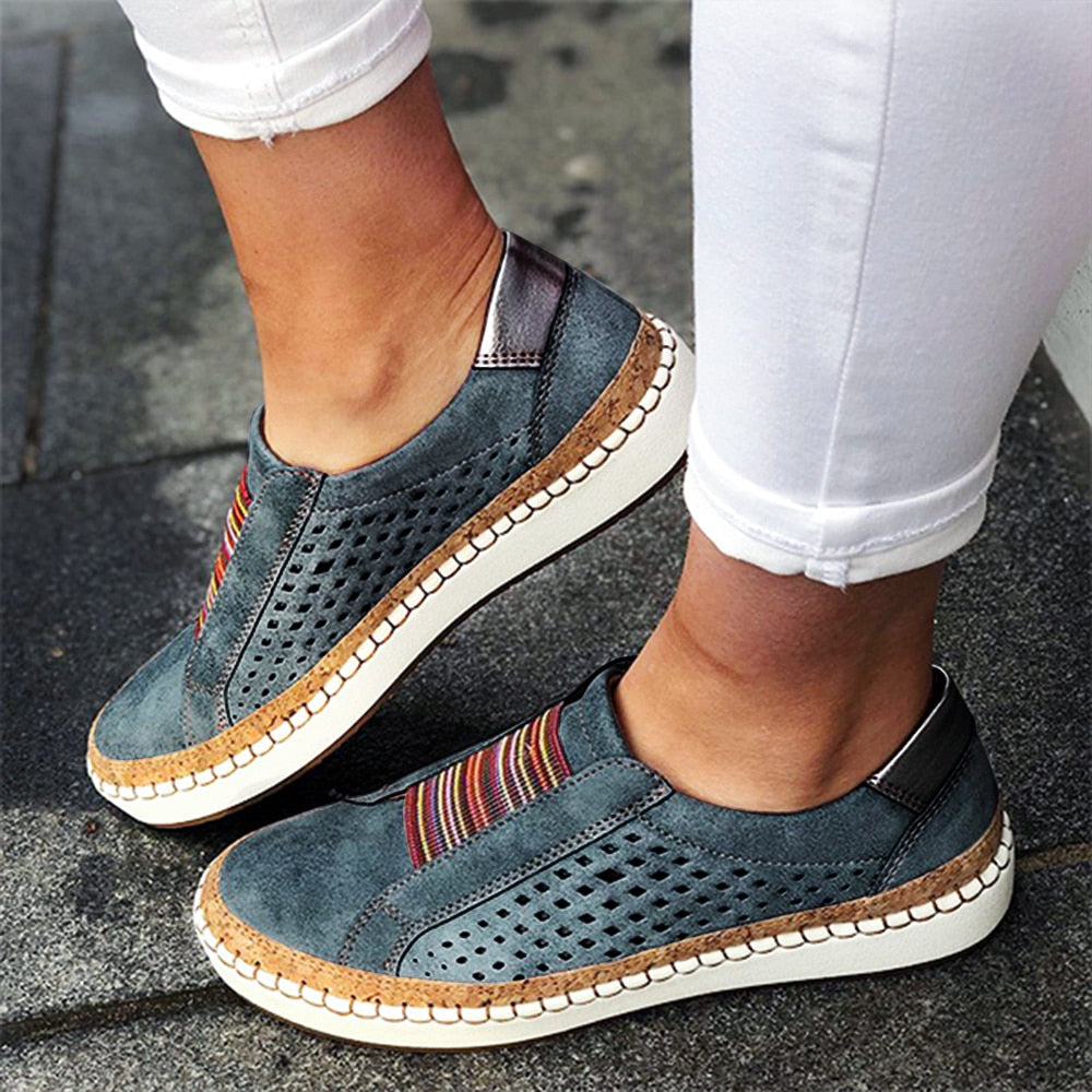 UrbanEase Perforated Slip-On Loafers