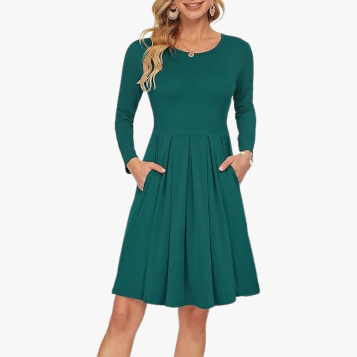 Burgundy Grace Pocket Dress