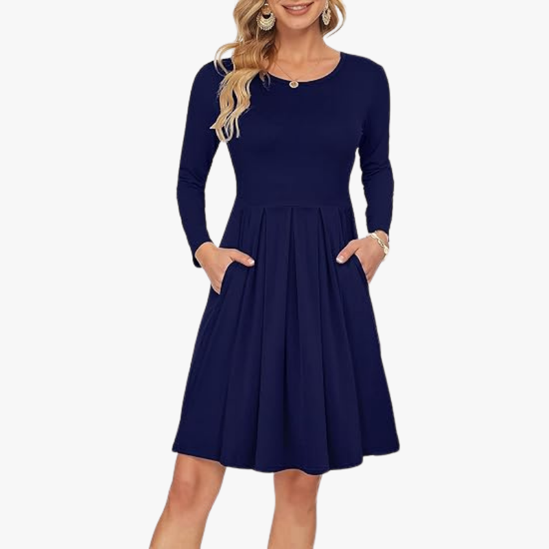 Burgundy Grace Pocket Dress