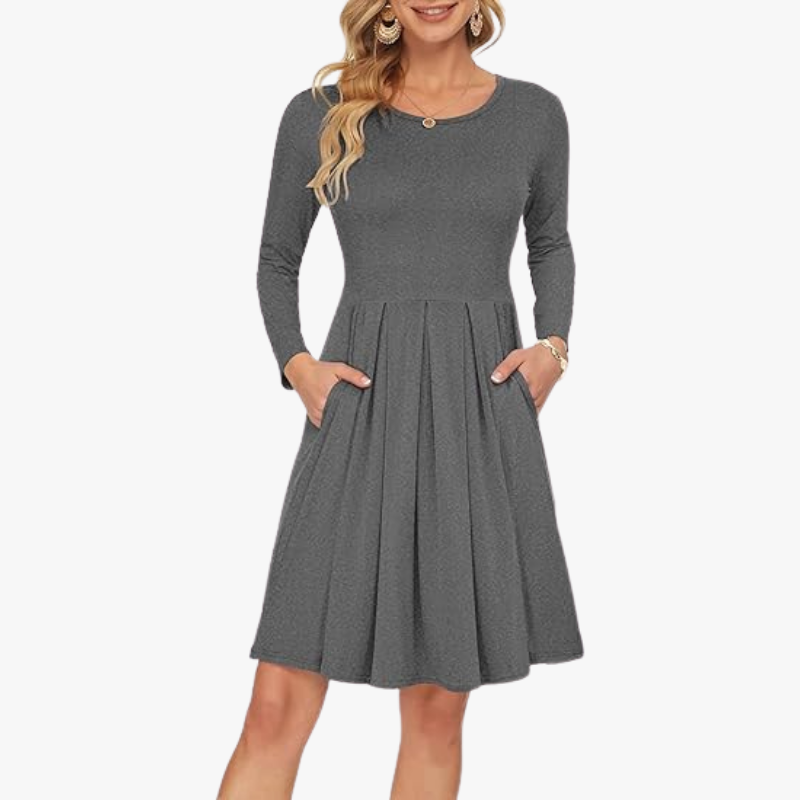 Burgundy Grace Pocket Dress