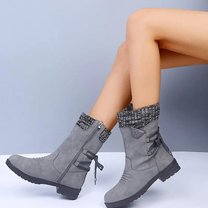 Amethyst Knit Cuff Winter Boots