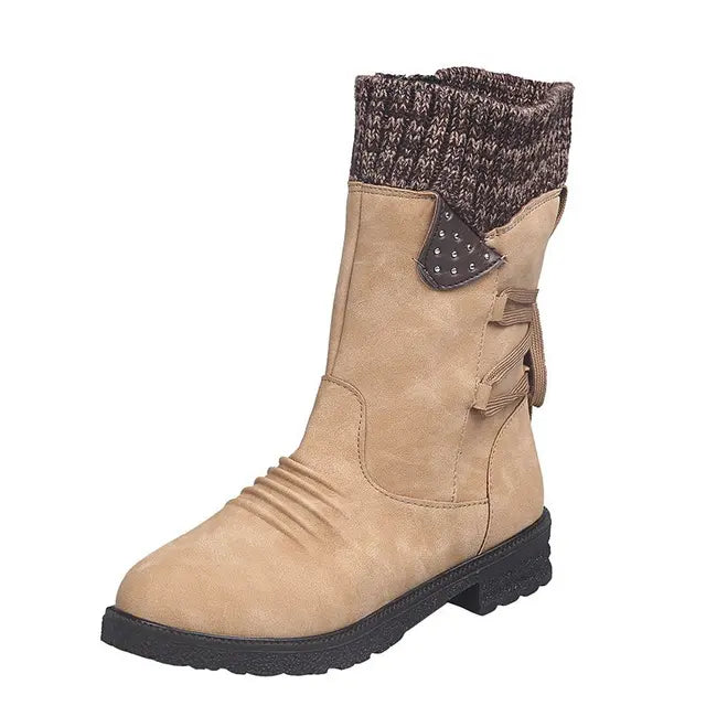 Amethyst Knit Cuff Winter Boots