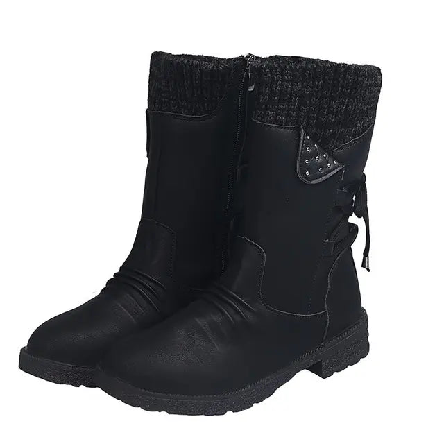 Amethyst Knit Cuff Winter Boots
