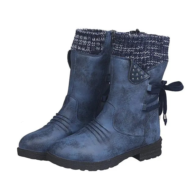 Amethyst Knit Cuff Winter Boots