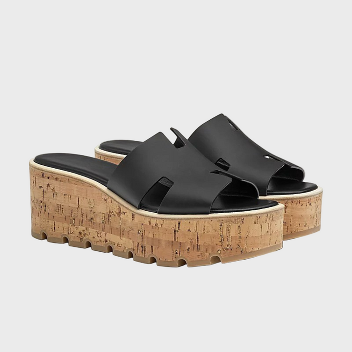 Cork Luxe Platform Slides