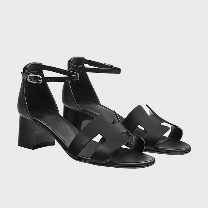 Midnight Grace Block Heel Sandals