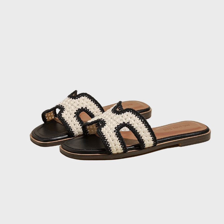 woven elegance slides