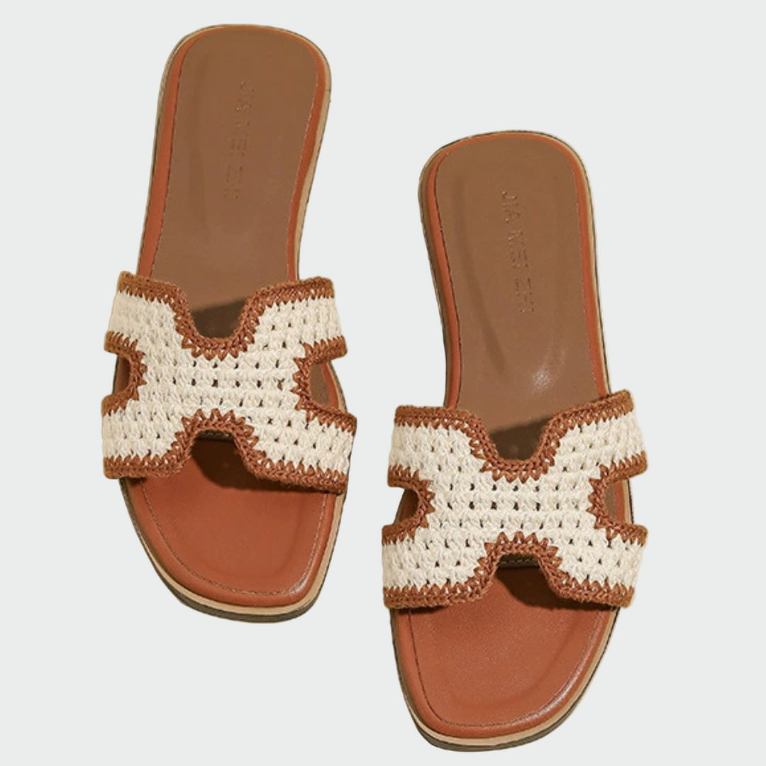 woven elegance slides