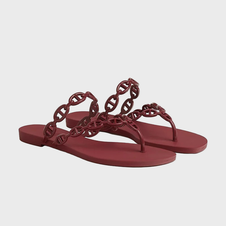 Midnight Chain-Link Sandals