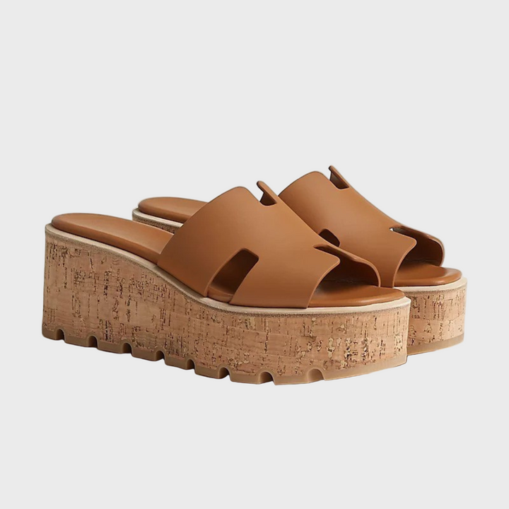 Cork Luxe Platform Slides