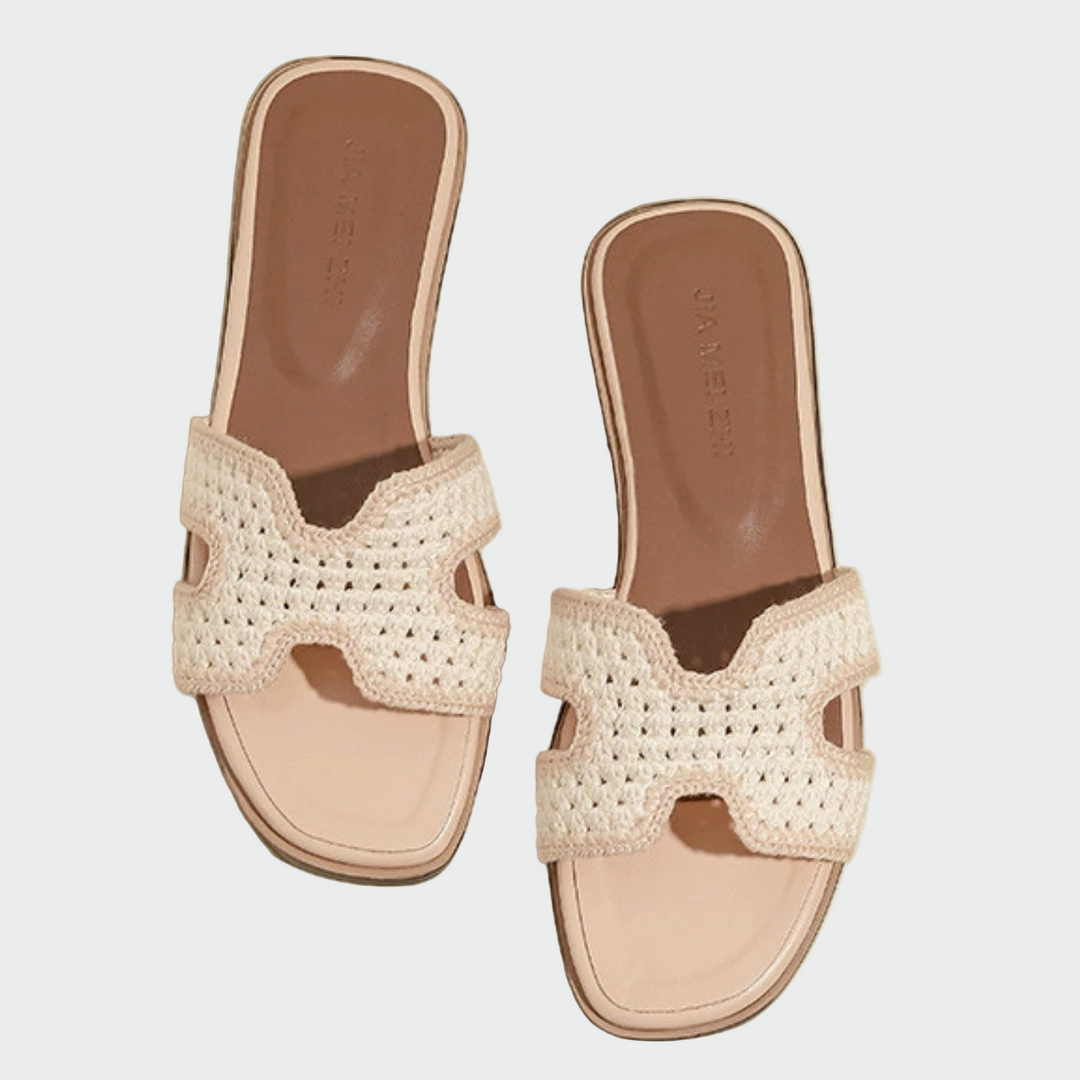 woven elegance slides