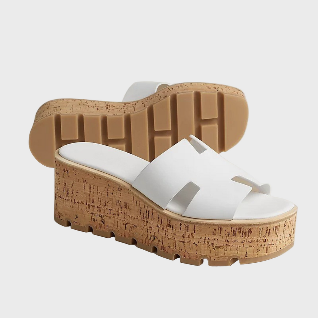 Cork Luxe Platform Slides