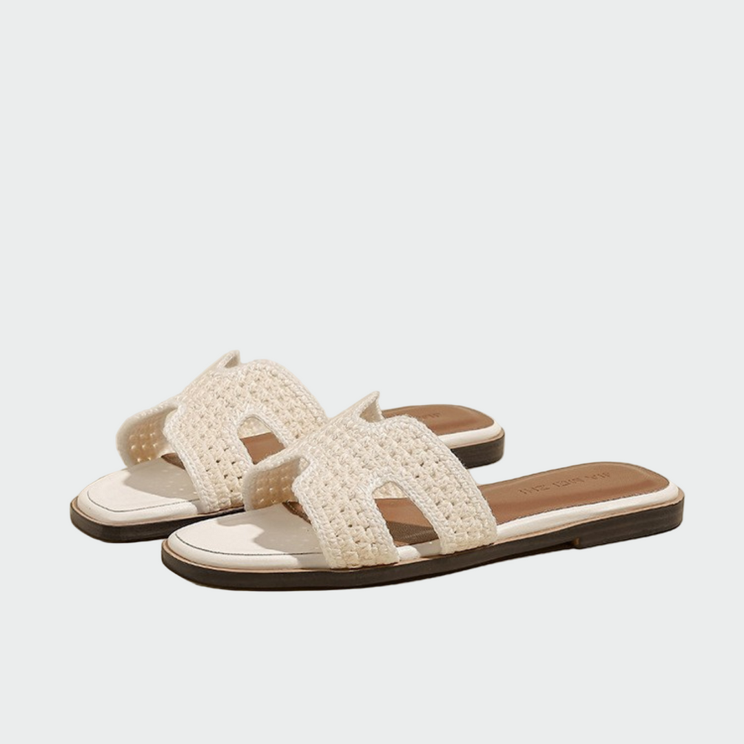 woven elegance slides