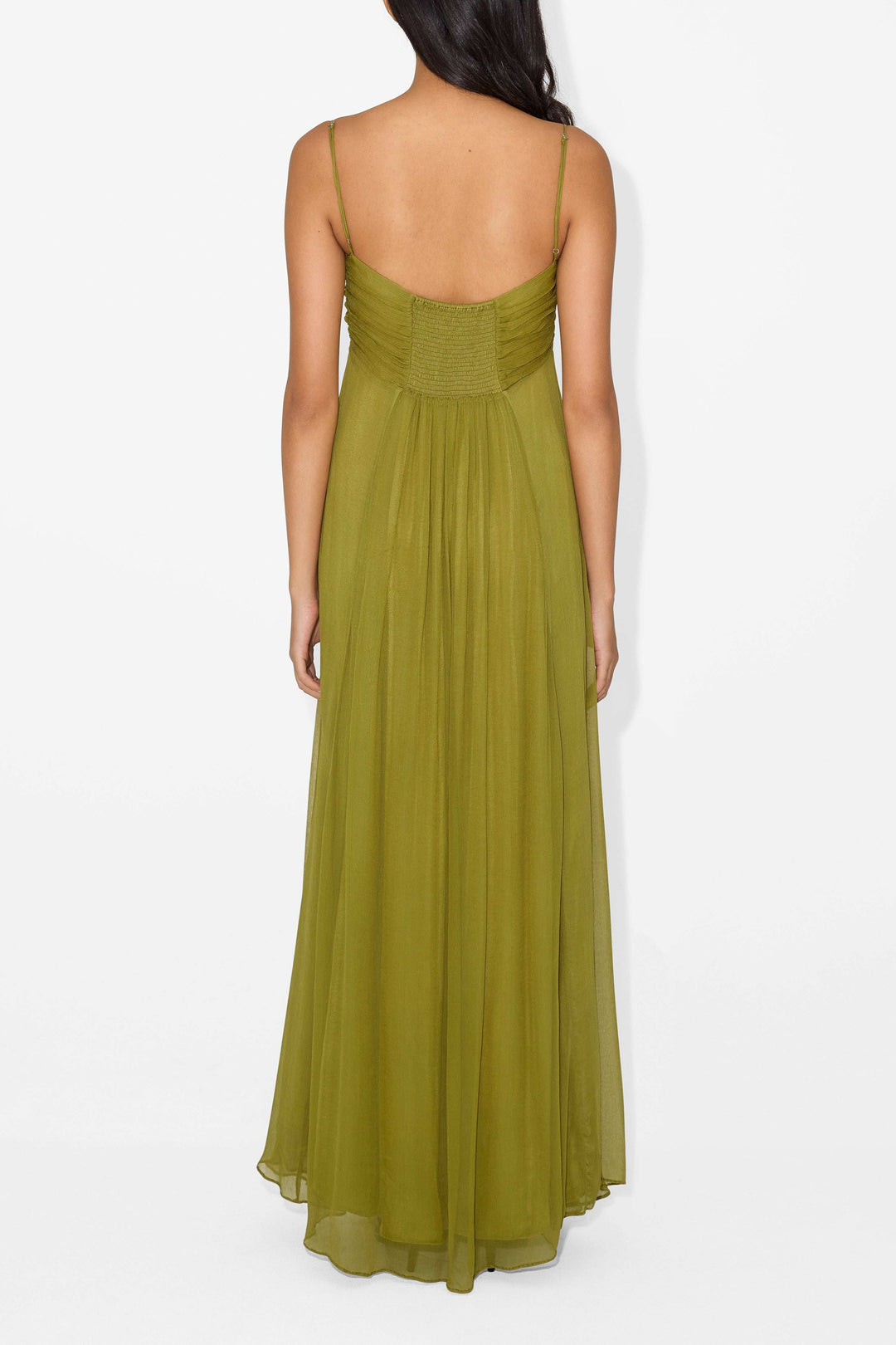 Olive Serenity Keyhole Maxi Dress
