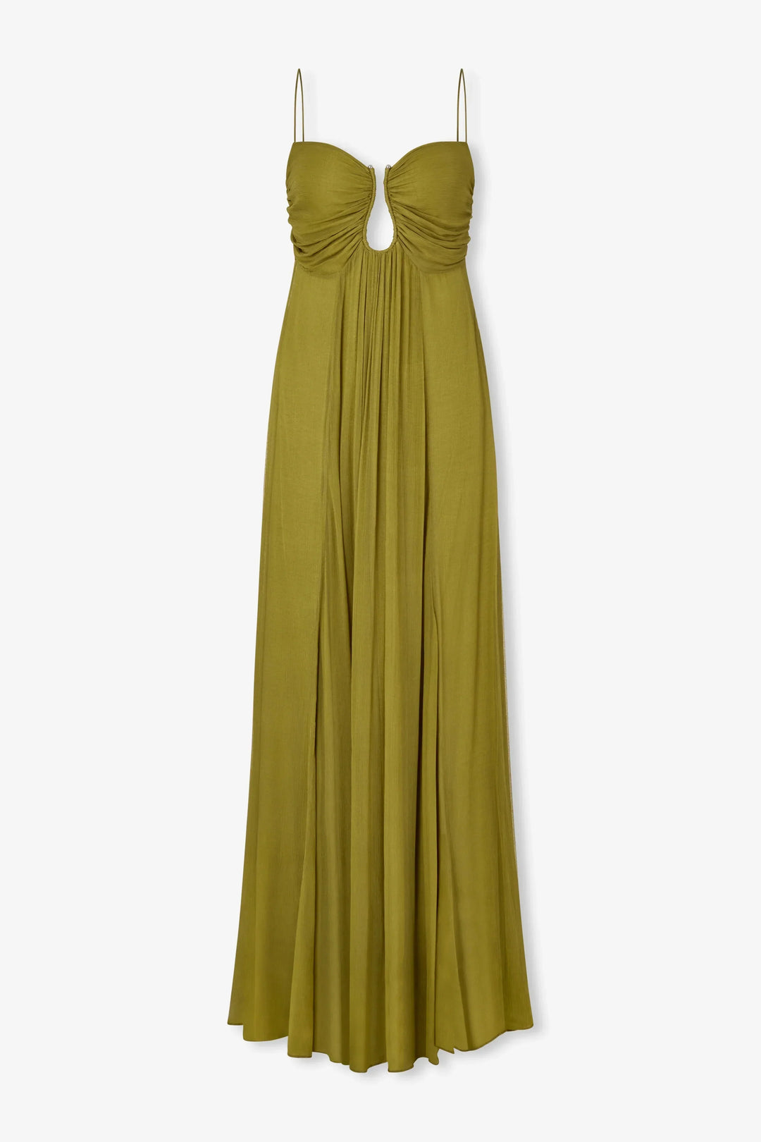 Olive Serenity Keyhole Maxi Dress