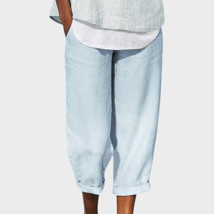 Seabreeze Relaxed Linen Capri Pants