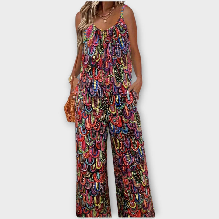 BohoVibe Multicolor Wide-Leg Jumpsuit