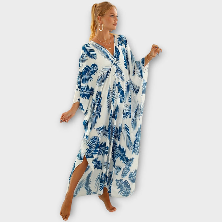 Ocean Breeze Palm Maxi Kaftan