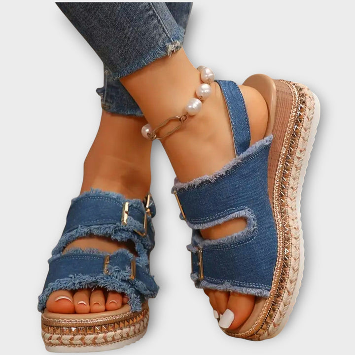 Casual Denim Wedges