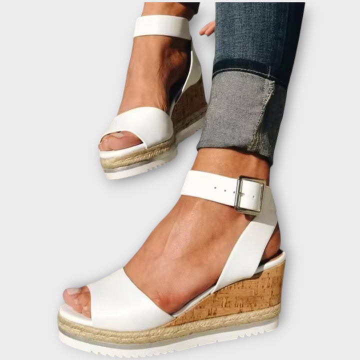 Urban Luxe Ankle Strap Wedge Sandals