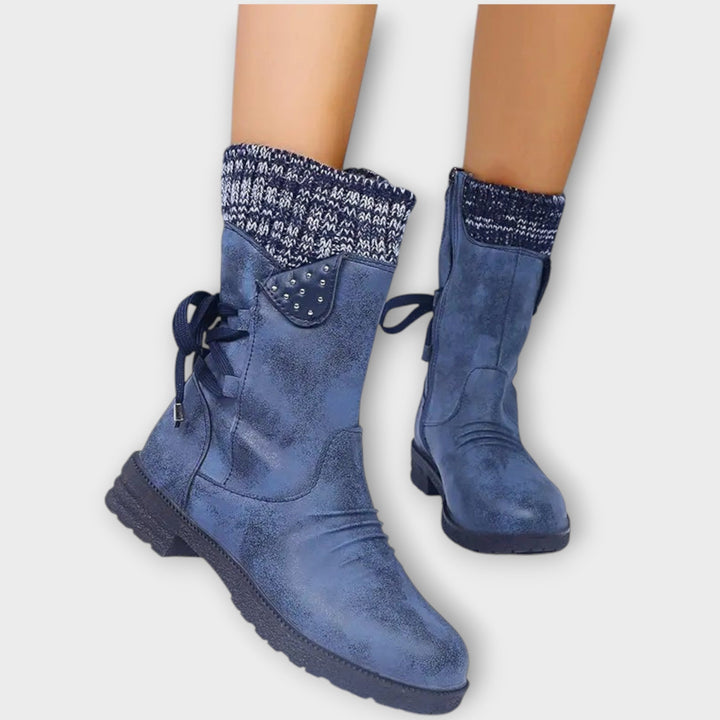 Amethyst Knit Cuff Winter Boots