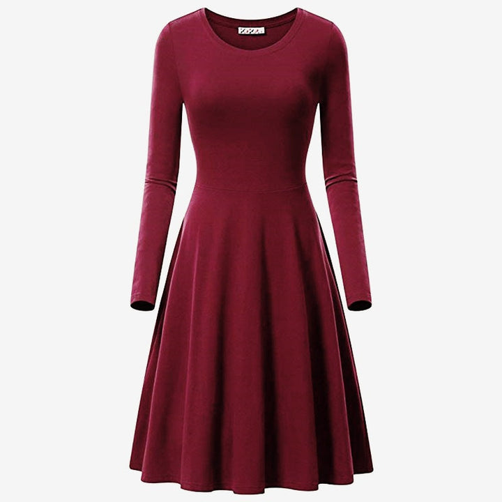 Burgundy Grace Pocket Dress