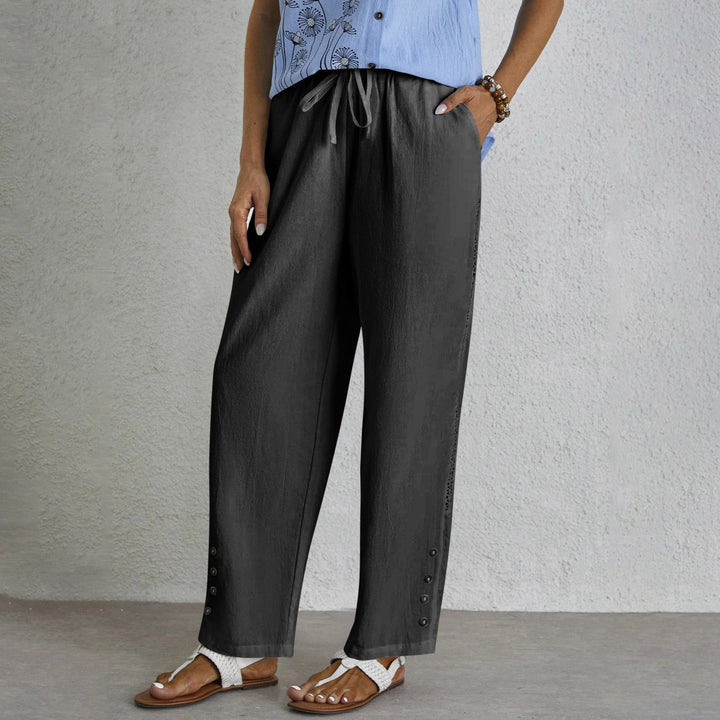 Coastal Charm Embroidered Wide-Leg Pants