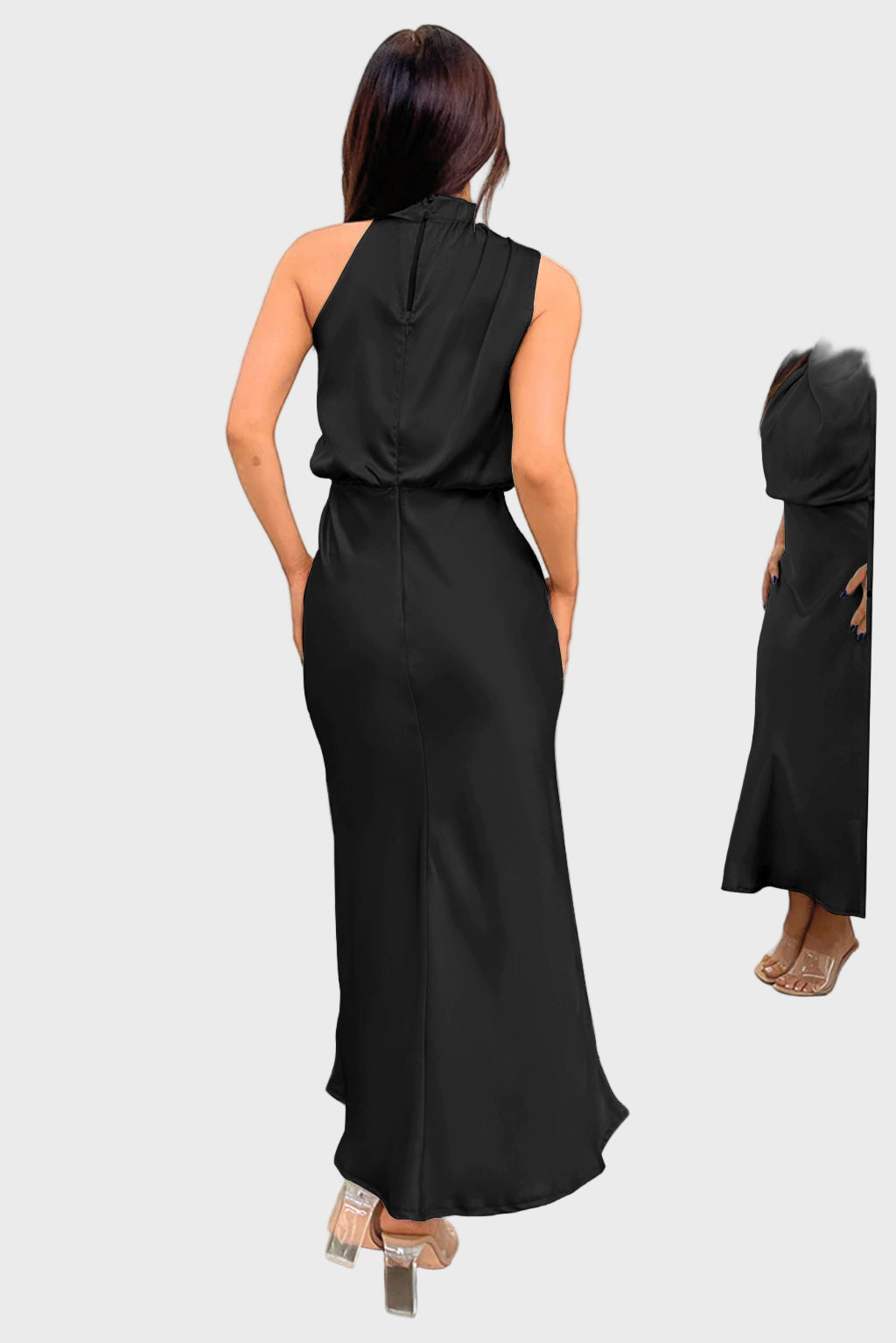 Grace High-Neck Midi Dress