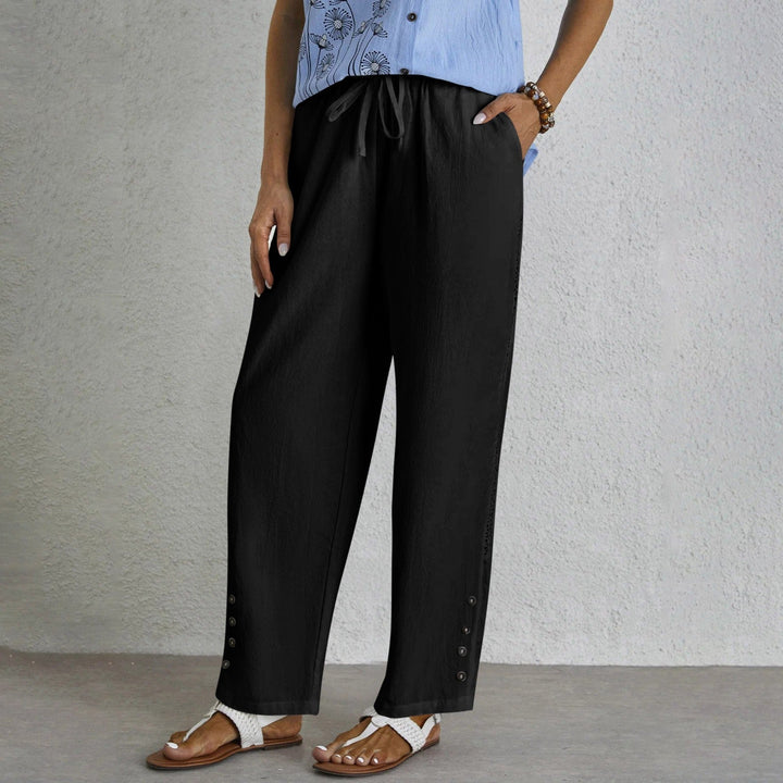 Coastal Charm Embroidered Wide-Leg Pants