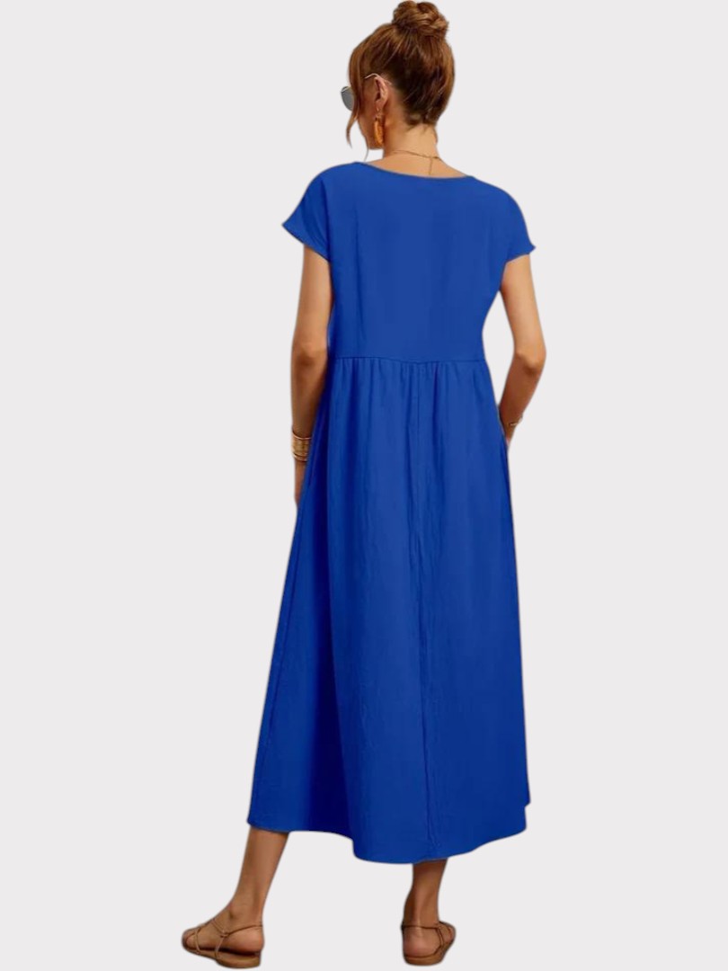 Crimson Breeze Midi Dress