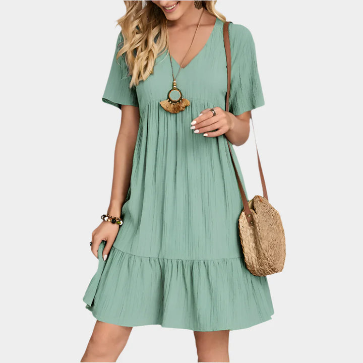 Elegant Striped Mini Dress