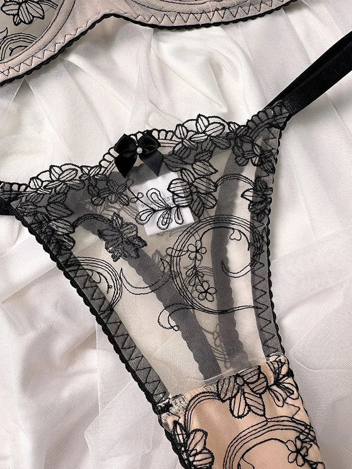 Midnight Elegance Lace Set