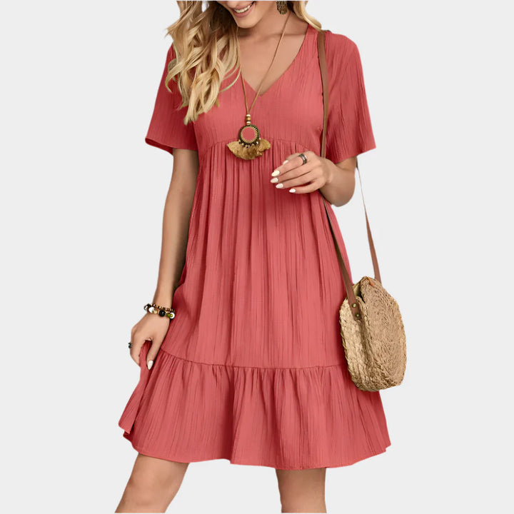 Elegant Striped Mini Dress
