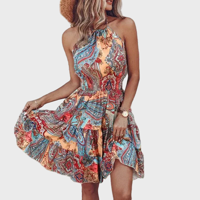 Halter Floral Summer Dress
