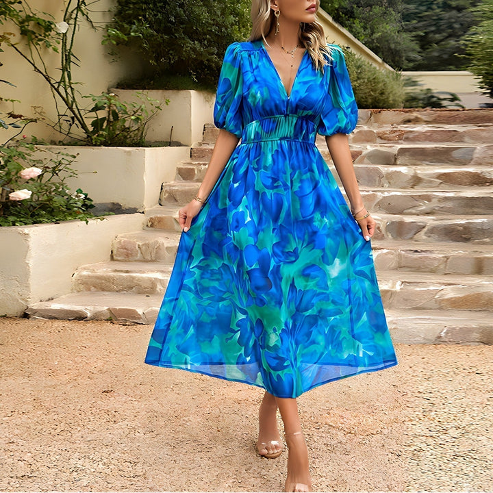 Coastal Blue Midi Dress