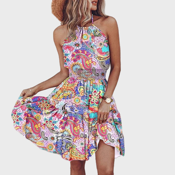 Halter Floral Summer Dress