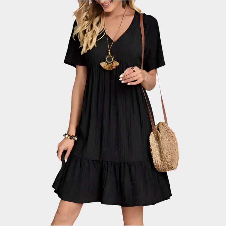 Elegant Striped Mini Dress