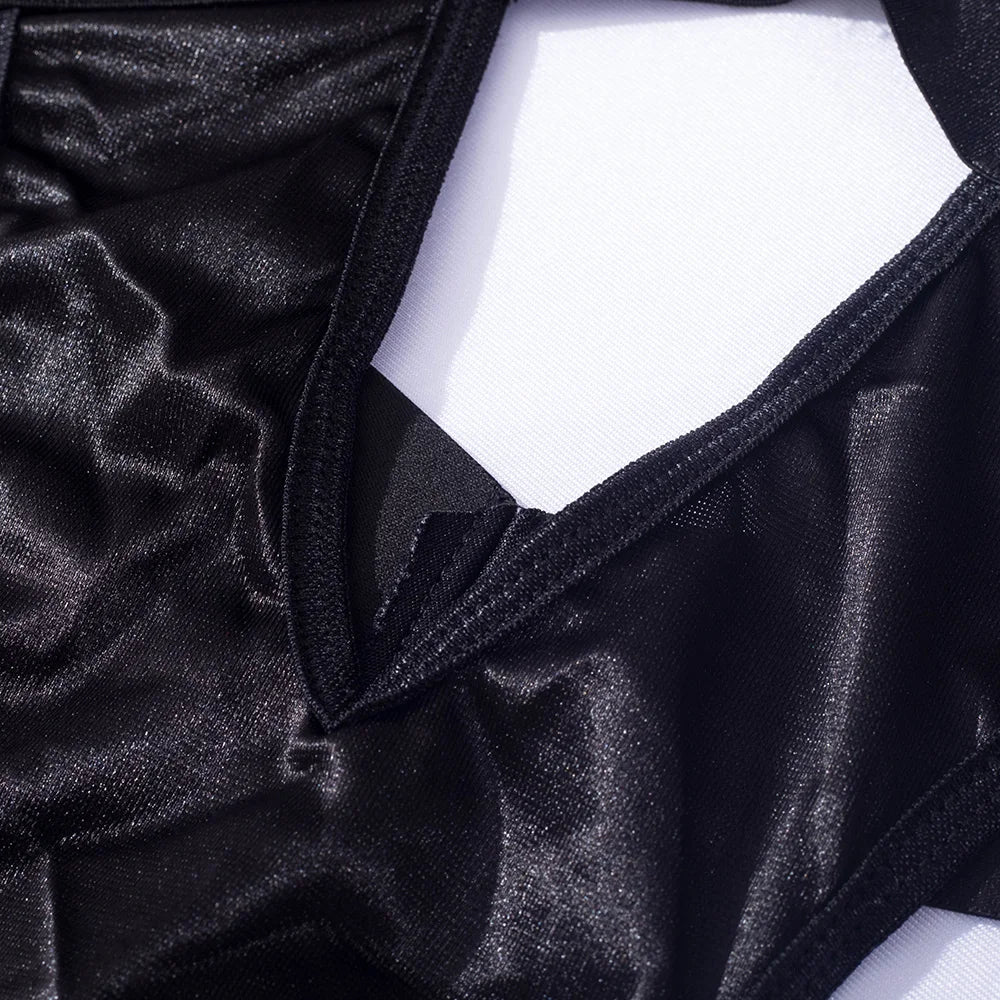 Noir Elegance Mesh Bodysuit